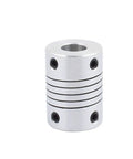8Mm To 6.35Mm Shaft Coupling With 25Mm Length And 18Mm Diameter Aluminum Alloy Stepper Motor Coupler For 3D Printers CNC Machines DIY Encoders