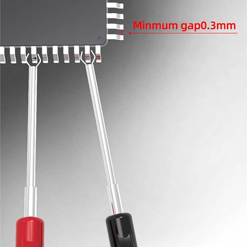 Ultra Small IC Clip Test Probe For SOIC TSSOP TSOP SSOP MSOP PLCC QFP TQFP LQFP And SMD Chips showing minimum gap access