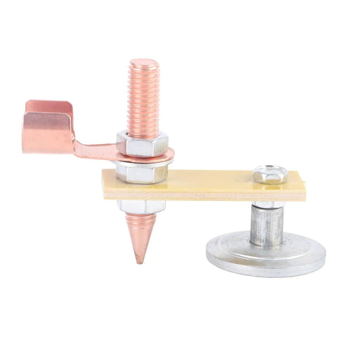 Heavy Duty Welding Magnet Head With 4mm Insulation Board For Smooth Metal Surfaces, featuring solid copper clamp and steel base.