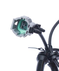 Close-up view of grey and green connector from Front Wheel Bearing And Hub Assembly For RWD Nissan Frontier 2005-2018 with ABS.
