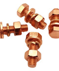 Top Shelf T2 Pure Copper Hex Bolt Kit With Nuts And Washers Heavy Duty Conductive Fastener built different for electrical grounding.