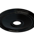Dope Hand Painted Black Pearl Ceiling Medallion, Eighteen Inch Outside Diameter, Inside Diameter Three And Five Eighths Inch, Projection One Eighth Inch, Lightweight For Quick Installation, Fits Canopies Five And Three Eighths Inch, Rich Deep Relief