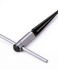 Bridge Pin Hole Reamer, Tapered 5 Degree, Six Flute Luthier Tool For Acoustic Guitars, Pro Grade Precision, with metal handle