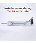 Top Tier Reciprocating Cycle Linear Actuator Push Rod Replacement For Telescopic Motors With Slick M6 Threading and 8 By 200 Millimeter Stroke, installation rendering view.