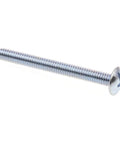 Premium Zinc Plated Steel Machine Screws With Truss Head And Slotted Phillips Combo Drive 8 32 By 1 5 8 Inch Length Pack Of 75 shown from side angle.