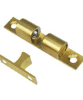 Adjustable Roller Ball Door Catch For Cabinets, Closets, And Wardrobes, Double Roller Hardware with Copper Bead Finish, No Screws Needed