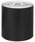 Pro Grade All Weather Flashing Tape For Windows And Doors 6 Inch Wide 75 Foot Roll Black With Advanced Acrylic Adhesive 10 Mil Thick Waterproof UV Resistant Seal No Primer Needed Easy Install, black roll on white background.