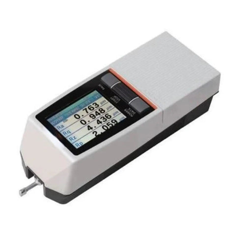 No Sweat Plug And Play Dc Adapter And Power Cord For Portable Surface Roughness Tester Sj 210 displayed with screen readings.