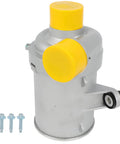 No Sweat Electric Water Pump For Volvo S60 Xc60 Xc90 V60 V90 2.0L Cars And Crossovers 2015 To 2019, gray body with yellow caps.