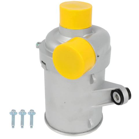 No Sweat Electric Water Pump For Volvo S60 Xc60 Xc90 V60 V90 2.0L Cars And Crossovers 2015 To 2019, gray body with yellow caps.