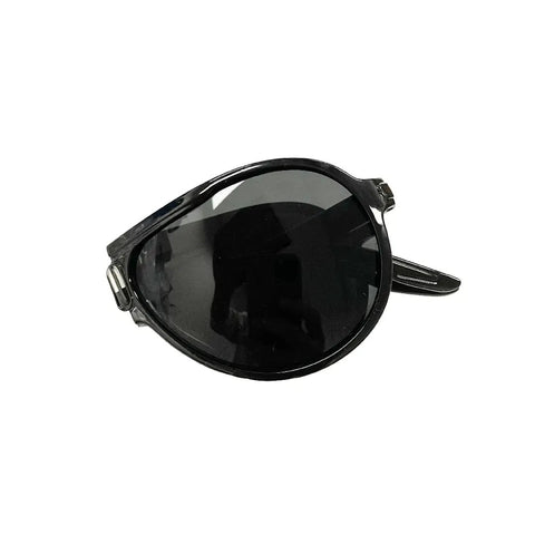 Top Shelf Replacement Flotable Laser Safety Glasses for Hair Removal, side view of lightweight black eye goggles.