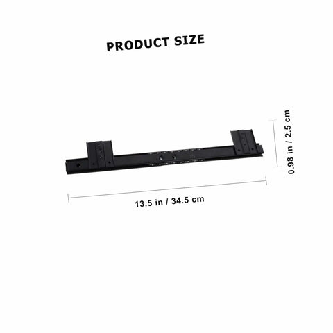 Heavy Duty Keyboard Slide Rail Bearing Drawer Track For Under Desk Storage All Metal Ball Bearing Sliders product size