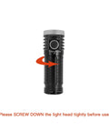 Front view of the T1 Magnetic Tailcap EDC Flashlight USB Rechargeable Stepless Dimming Up To 1500 Lumens XHP50 Cool White LED