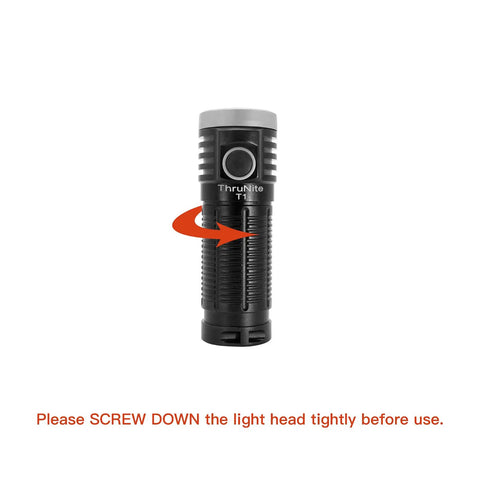 Front view of the T1 Magnetic Tailcap EDC Flashlight USB Rechargeable Stepless Dimming Up To 1500 Lumens XHP50 Cool White LED