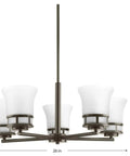 Coastal Five Light Chandelier With Etched Glass Shades In Antique Bronze Modern Gas Light Look Pendant Light Includes Six Inch And Twelve Inch Stems Plus Chain For Adjustable Height