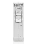 Front view of 30 Amp 1 Pole Plug On Circuit Breaker Thermal Magnetic 120 Volt For Load Center With Color Indicator Handle And Easy Wiring LB130T White UL Listed