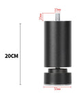 Four Piece Aluminum Furniture Support Legs 20cm Black Table Feet For Cabinets Beds Sofas And Tables With 10mm Thread Hole Built Tough Beefy Durable Anodized Finish