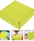 Green Corrugated Paper Boxes 10 Pack Go To Heavy Duty Packing Boxes for Shipping and Mailing, shown open and closed