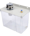 No Sweat 3 Liter Machine Tool Coolant Sprayer With Easy Twist Flow Dial And Flexible Shaft top view of the coolant tank with cap and valve.