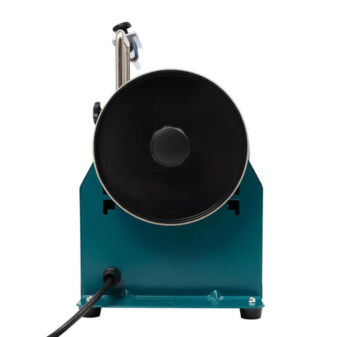 Heavy Duty Wet Bench Grinder Built Tough To Run Butter Smooth With Variable Speed Control For Dang Sharp Knives Axes Chisels And Everyday Sharpening Tasks, front view.