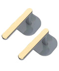 Slick Wall Mount Coat Rack With L Shape Multi Purpose Hooks Punch Free Installation For Bathroom Kitchen Organizer, showcasing hooks.