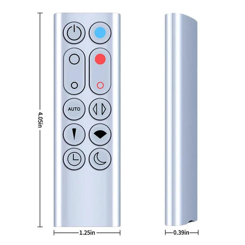 Replacement Remote Control For Dyson Pure Hot And Cool Purifier Fan Heater HP02 HP03 Silver Battery Not Included Requires 3V CR2032