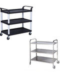 Two utility carts with 4 Inch Beefy Heavy Duty Swivel Caster Wheels With PU Rollers For Furniture And Carts 210kg Total Capacity