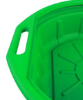 Portable Oil Drain Pan For Cars And Fluids Anti Freeze Green With A Large Opening And Anti Splash Lip Lightweight Yet Durable Polyethylene