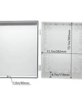 Weatherproof IP65 Junction Box In ABS Plastic With Hinged Shell For Outdoor Electrical Enclosures Includes Mounting Plate And Wall Brackets Grey 15.7 X 11.8 X 7.1 Inches 400 X 300 X 180 Mm DIY Friendly And Rugged, open box with dimensions shown