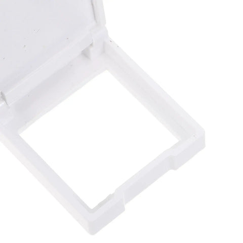 Open view of white Safety Switch Protector Button Guard Cover Hinged Adhesive Switch Guard No More Accidental Presses For Home And Office Electronics