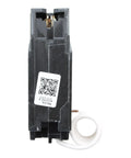 Close-up of a One Pole 15 Amp Dual Function Arc Fault And Ground Fault Circuit Breaker For Home Use With AFCI And GFCI Protection