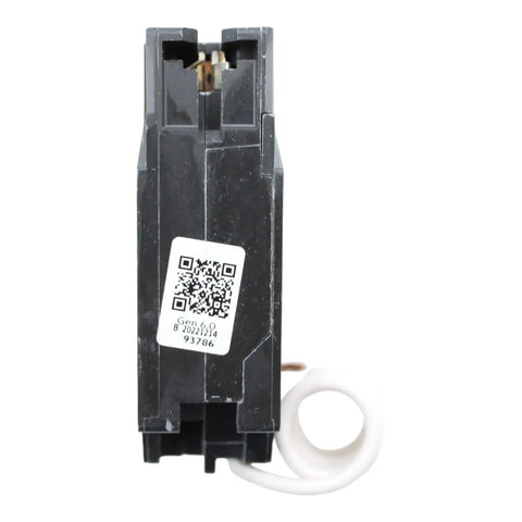 Close-up of a One Pole 15 Amp Dual Function Arc Fault And Ground Fault Circuit Breaker For Home Use With AFCI And GFCI Protection