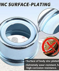 iBroPrat trailer hub cap, zinc-plated, 2.72-inch diameter for 7000-8000 lb axles