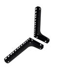 Built Tough 4U Vertical Wall Mount Rack Rails with M6 Screws and Cage Nuts, black metal brackets for secure network gear mounting.