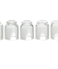 Clear Quartz TIG Glass Cup Nozzle Set For SR WP Welding Torch Gauges Four Through Eight (4 5 6 7 8), Plus 11.0 Mm And 12.5 Mm Options