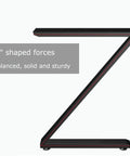 Dang Solid Z Shaped Steel Table Legs Featuring Fully Adjustable Base Plates, black with red accent, sturdy design.