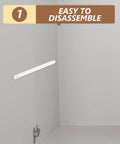 Easy Install White Plastic Drawer Slides with Accessories for Cabinets showing one piece rail and easy to disassemble feature.