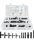 BELOMI 113-piece nylon vacuum hose connector kit in clear case; 12 sizes for automotive hoses