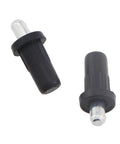 30 Piece Premium Cabinet Door Damper Pins Telescopic Pivot Hardware Nylon Center Connectors, two black nylon pins with metal ends.