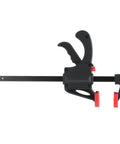 Dead Serious Six Inch Woodworking Bar Clamp With Long Rod Frame for Tight Corners and Zero Fuss One Handed Operation, premium steel construction.