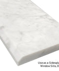 Carrara Marble Door Threshold Saddle 4 By 30 Inches Polished Floor Transition For Seamless Hallway, Room, Bathroom, And Entryway Floors Grayish White