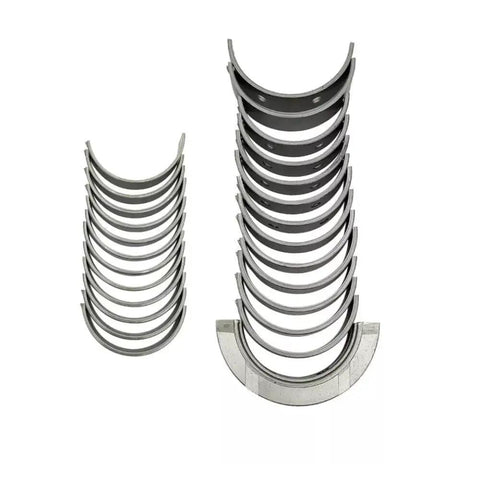 Boss Quality M54B30 3.0 Liter Engine OEM Spec Piston Ring And Main Bearing Assembly Including Full Gasket Bundle For BMW 330i 330xi 530i X5 E46 Street Build, showing main bearing shells layout.