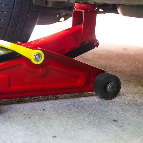 Universal Front Jack Wheels Replacement for Hydraulic Floor Jacks 2.56 Inch Bearing Caster Wheel on red hydraulic jack