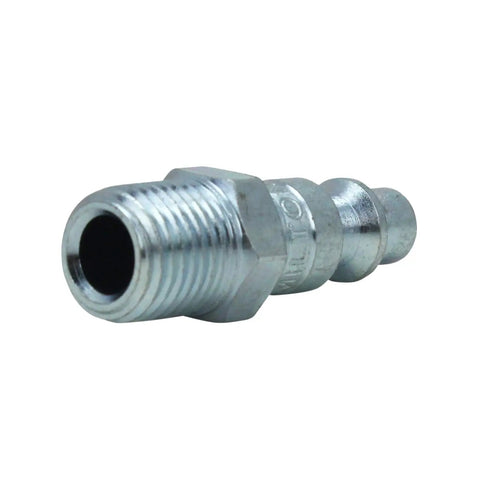 Air Plug Quick Connect Fitting For Air Compressors M Style One Quarter Inch MNPT Built To Last Heavy Duty Steel Corrosion Resistant Air Hose
