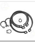 Alloy Steel E Clip Circlip Ring Assortment Set 88 Piece Handy Heavy Duty Retaining Clips Kit for Mechanical Projects Durable E Clips and Rings for Automotive DIY and Home Repairs, black circlips