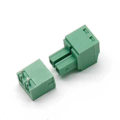 10 Pack 3.81mm Pitch 2 Pin PCB Screw Terminal Block Connector Plug KF2EDGK Green 300V 8A durable plastic copper construction