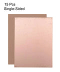 15 piece pack of single-sided copper clad FR4 PCB board for DIY prototyping, 100x75mm size, 1.5mm thick, ideal for makers.