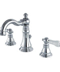 American Patriot Widespread Lavatory Faucet In Polished Chrome With Five Sixteenths Inch Spout Reach Deck Mount Eight To Sixteen