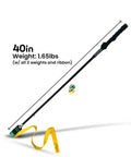 Indoor Golf Swing Trainer With Ribbon For Right Handed Players Game Ready Speed And Impact Training 40in length with weights