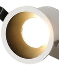 iumLeap Recessed Lighting Housing Trim Kits LED spotlight with white aluminum trim, designed for gallery and home use.